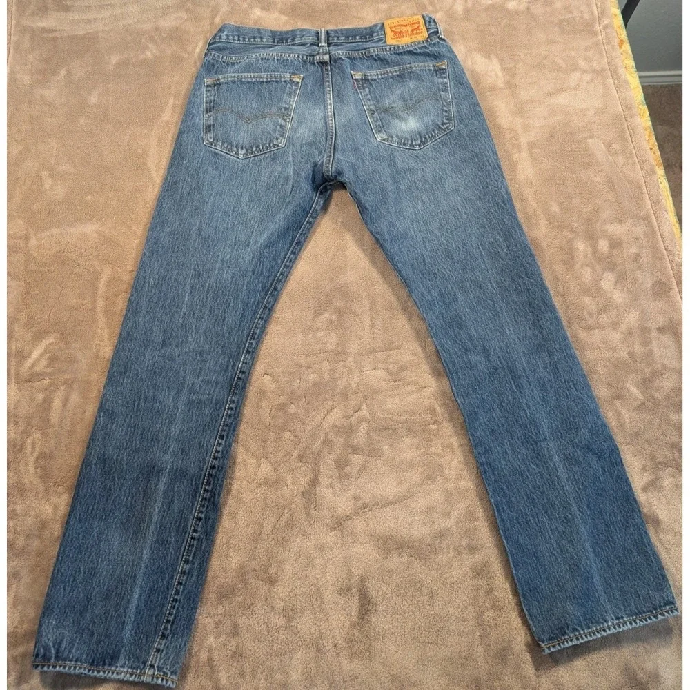 Levi's 501 Original Jeans Mens Size 36x34 Button Fly Straight Leg Faded